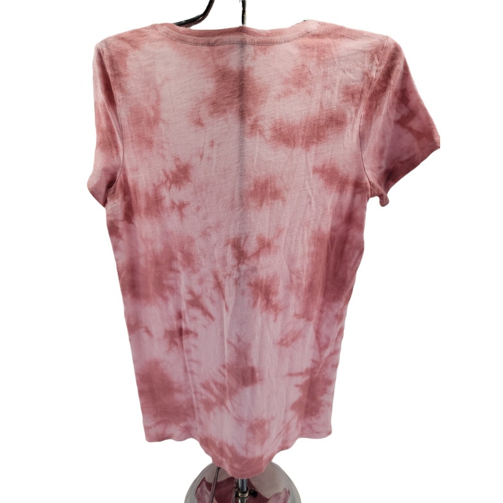 NWT Victoria's Secret Pink Petite V-neck Short Sleeve Shirt Tye Dye Size S/P - Picture 3 of 6
